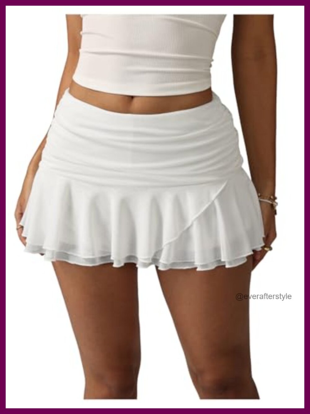 Women's Mini Skirt Tiered Layered Ruffle Flared Skirt